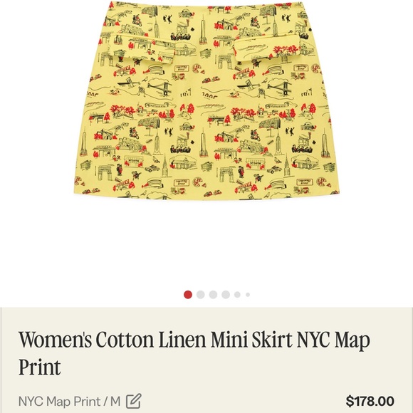 Rowing Blazers Mini Skirt NYC Map Print (NWT) - Picture 1 of 8